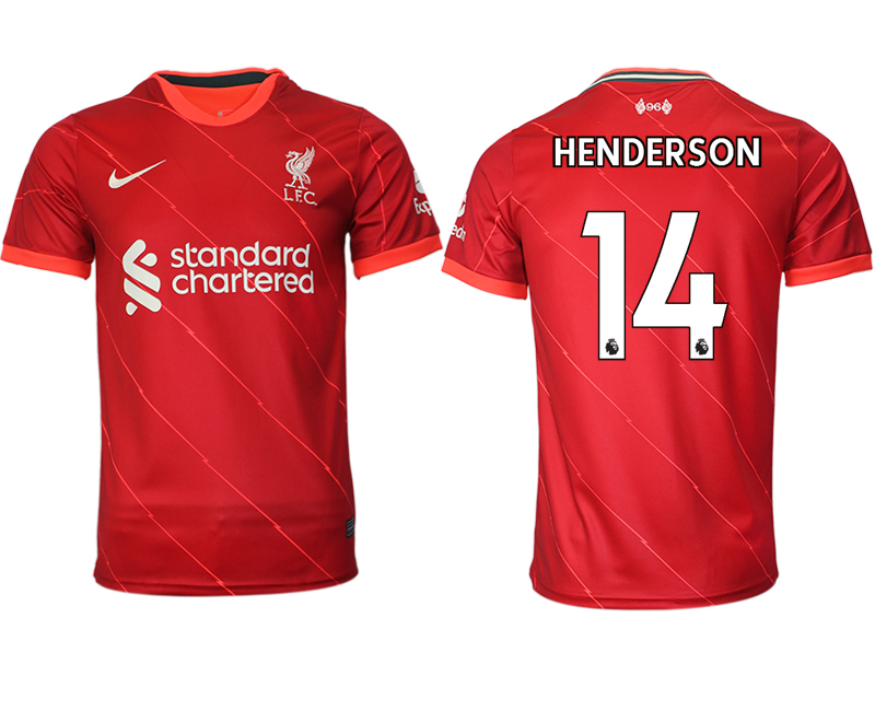 Men 2021-2022 Club Liverpool home aaa version red #14 Soccer Jersey